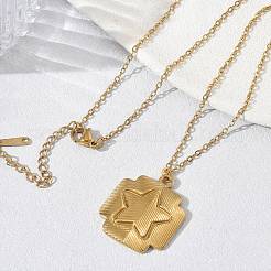 Colliers en acier inoxydable 304 avec pendentif croix et étoile&nbsp;SA-CBA5A8D-04G