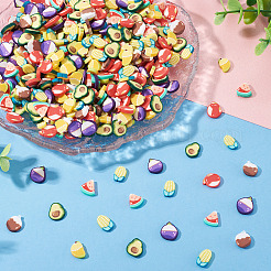210g 7 Arten handgefertigte Fimo-Cabochons&nbsp;CLAY-TA0002-03