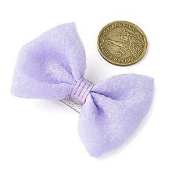 Милые заколки для волос из кожи аллигатора с бантиком и органзой PHAR-JH00096