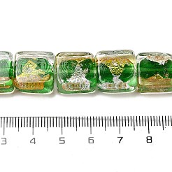 Handgefertigte Bunte Malereiperlen aus Goldfolie und Silberfolie&nbsp;FOIL-C001-01B-03
