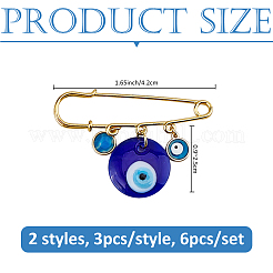 6 шт. английские булавки из нержавеющей стали JEWB-FH00013