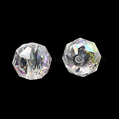 Cuentas de vidrio redondas transparentes galvanizadas&nbsp;GL-CBA6A73-AB03