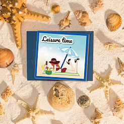 Stanzschablonen aus Kohlenstoffstahl mit Stranddamenmotiv&nbsp;DIY-WH0309-3368