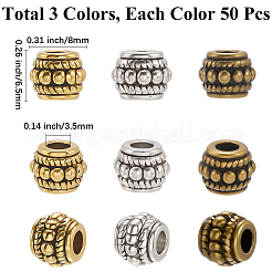 150 шт. 3-х цветные тибетские серебряные бусины TIBEB-PA0001-01