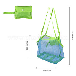 2pcs 2 Farben tragbare Nylon-Mesh-Einkaufstaschen&nbsp;ABAG-SZ0001-20
