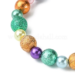 Моды имитация жемчуга эластичный акриловый браслеты для детей BJEW-JB01059-09