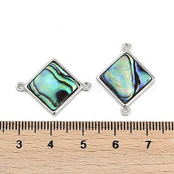 Латунные подвески-соединители из натуральной пауа-ракушки KK-M299-01A-P