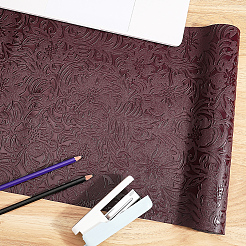 1 лист тисненой ткани с цветочным узором из искусственной кожи&nbsp;DIY-CL0002-19B