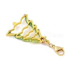 Рождественские украшения из стеклянных семян и сплавов HJEW-MZ00312-03