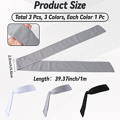 3 Stück 3 Farben Polyester-Kopftuch für Übungen&nbsp;AJEW-CN0006-10