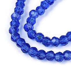 Chapelets de perles en verre transparent électrolytique&nbsp;X-EGLA-A035-T4mm-L21