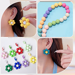 120шт 8 цвета непрозрачные акриловые бусины&nbsp;MACR-PA0001-10