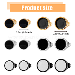 12 шт. 6 цвета 304 нержавеющая сталь эмалированные серьги-гвоздики для мужчин и женщин EJEW-FI0002-94