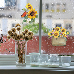 Статическая наклейка на окно пвх DIY-WH0235-044