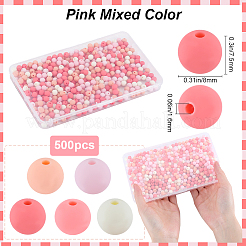 500шт прорезиненные силиконовые акриловые бусины с имитацией силикона MACR-SP0001-07C