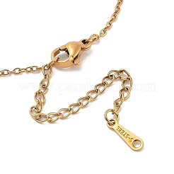Collane con ciondolo in acciaio inossidabile 201 con placcatura sotto vuoto pvd&nbsp;NJEW-R267-02N-G