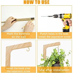 Деревянный подвесной кронштейн AJEW-WH0282-82