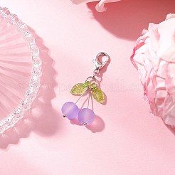 7 шт. стеклянная подвеска в виде вишни&nbsp;HJEW-JM03559