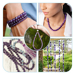 2 нити 2 цвета натуральные аметистовые бусины нити G-TA0002-62