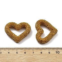 Бусины из полимерной глины в форме сердца со стразами&nbsp;CLAY-NH0001-09A-04