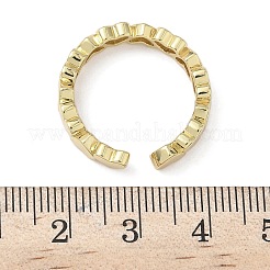 Латунные микро проложить манжеты кольца кубического циркония&nbsp;RJEW-H256-21G