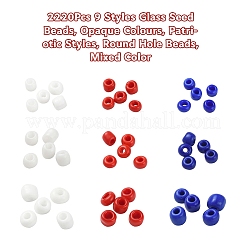 2220шт 9 стильные стеклянные бусины SEED-YW0001-28