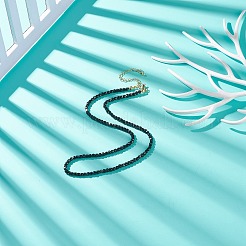 Женское колье из бисера из натуральной черной шпинели NJEW-JN04111-04