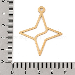 ステンレスペンダント201個  レーザー切断  星のチャーム  18KGP本金メッキ  40x33.5x1mm  穴：2mm&nbsp;STAS-Z109-20G