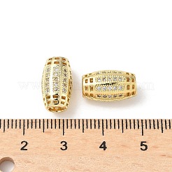 Латунные микро проложить кубического циркония бусы KK-C104-05G