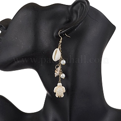 2 пара сережек-подвесок в виде звезды и черепахи из нержавеющей стали 304 EJEW-JE06400