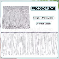 Garnitures en dentelle à franges en polyester de 10 mètre&nbsp;OCOR-WH0080-97B
