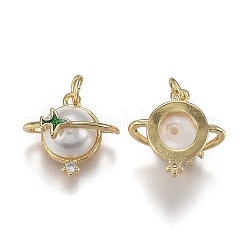 Латунные микропаве прозрачные кубические циркониевые подвески&nbsp;LS-ZIRC-A011-41G