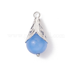 Кошачий глаз с латунными подвесками PALLOY-JF04275