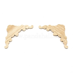 Applique de décor sculpté en bois de caoutchouc&nbsp;WOOD-WH0023-29