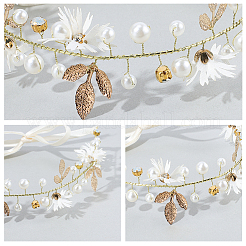 1 шт. простая повязка на голову ручной работы с хрустальными бусинами для невесты&nbsp;OHAR-CY0001-22