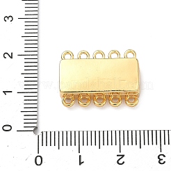 Магнитные застежки-защелки с микропаве из прозрачного кубического циркония из латуни&nbsp;KK-Z139-10G