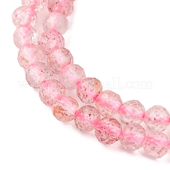 Природного кварца клубники нитей бисера G-C226-B04-3mm