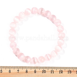 Браслеты из круглых бусин из окрашенного натурального селенита для женщин G-U005-02L