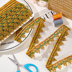 Металлизированная кружевная лента из полиэстера OCOR-WH0077-61