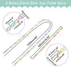 2 Stück 2 Stile undurchsichtige Taschengurte aus Acryl im Jelly-Stil&nbsp;DIY-WR0002-49