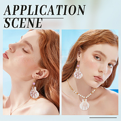 20 шт. подвески из натуральной окрашенной ракушки гребешка FIND-BBC0003-15