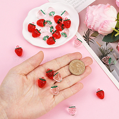 24шт 2 цвета прозрачные акриловые подвески&nbsp;OACR-SC0002-51