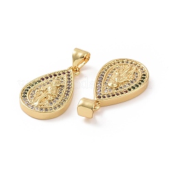 Латунные микро проложить кубического циркония подвески ZIRC-P106-34G