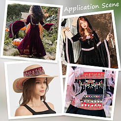 5 ярд ленты из полиэстера с цветочной вышивкой&nbsp;OCOR-CY0001-17D