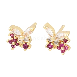 Orecchini da donna in ottone con micro pavé di zirconi cubici&nbsp;KK-A305-07G-01