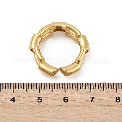 Кольца для женщин с микропаве из латуни и прозрачными кубическими цирконами RJEW-S622-10G