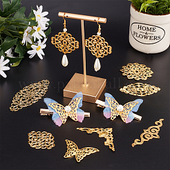 80 шт. 8-х стилевые железные филигранные соединительные звенья&nbsp;IFIN-SC0001-44