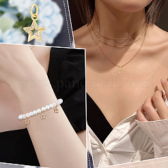 14шт латунные подвески из кубического циркония с микро-паве ZIRC-BBC0002-21