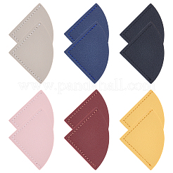 12 шт. 6-х цветные закладки для книг из искусственной кожи&nbsp;AJEW-CL0002-09