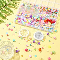 Набор украшений из эластичных браслетов из акрилового бисера своими руками DIY-FS0005-71